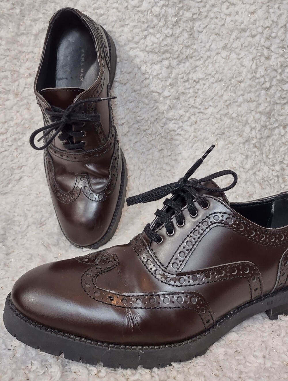 Men's 8 Vegan Zara Leather Oxfords Wingtips
